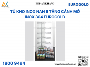 Tủ kho 6 tầng inox 304 nan tròn cánh mở EP80645 (EKT11645) – Eurogold